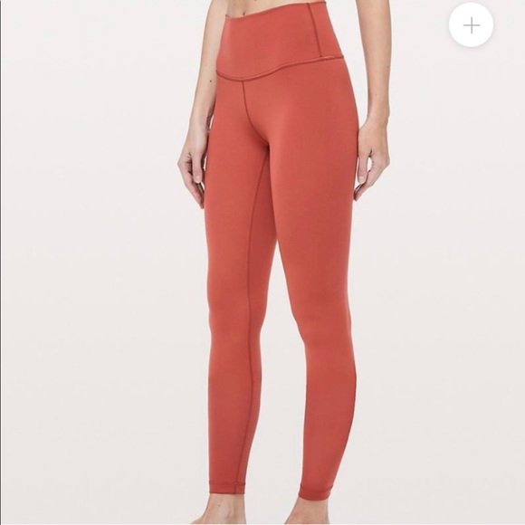 lululemon athletica Pants - Lululemon Wunder Under Orange High rise 28* size 2